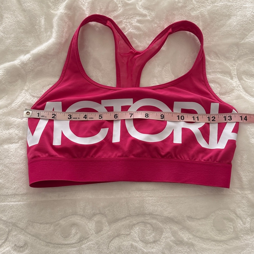 Victoria's Secret Fuchsia Sports Bra with White Logo - Picture 9 of 9